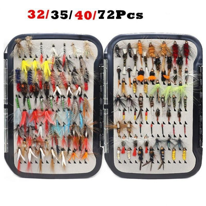SplashHawk Fly Set Of 114 Fishing Flys Micro Barbed